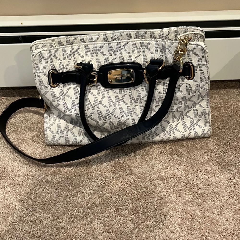Black and white Michael Kors bag